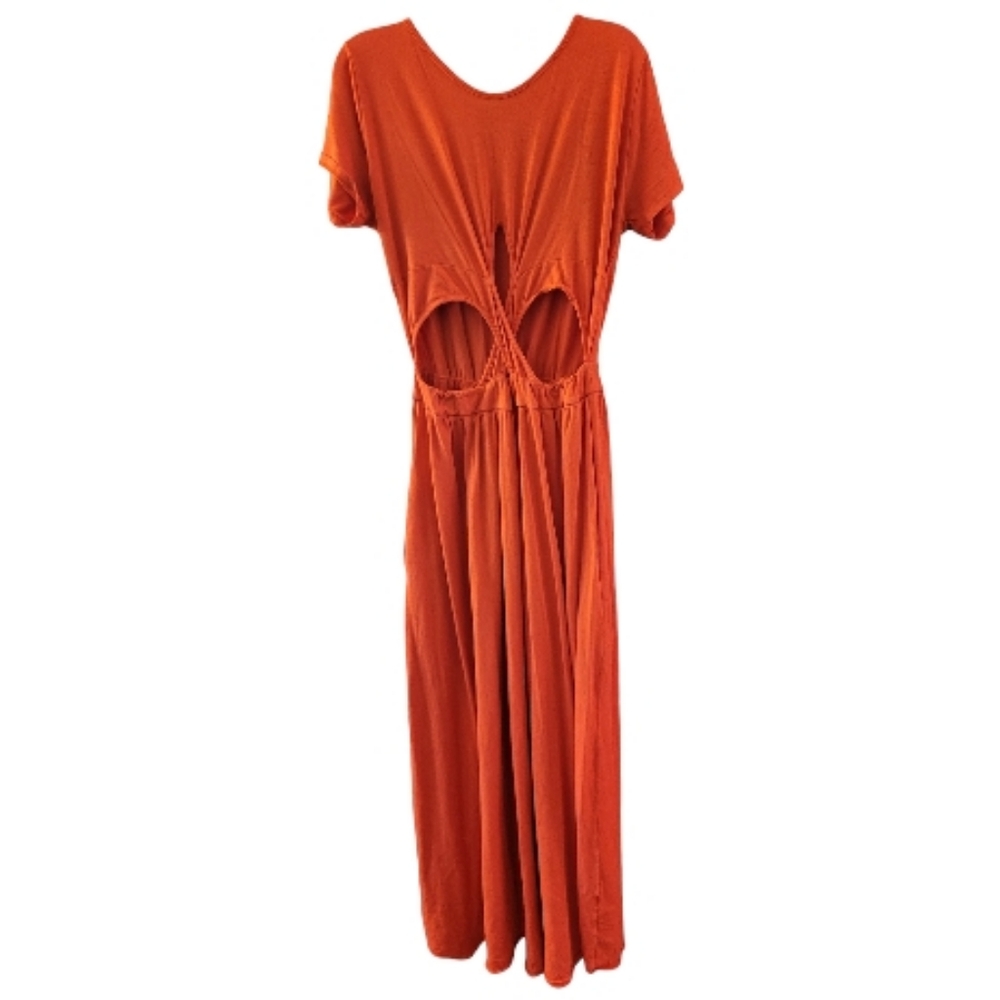 Rebdolls Elegant Cayenne Cut-Out Maxi Dress - Size 2X